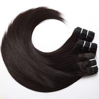 Extensions de cheveux vierges colombiennes de qualité supérieure 15A, double trame, cheveux vierges humains, lisses, cheveux indiens