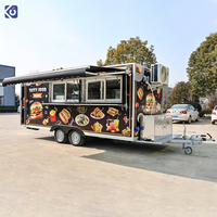 Remolque de Comida, Cocina Móvil, Remolque para Pizza y Barbacoa, Remolque para Venta de Comida, Camión de Comida Callejera con Equipamiento de Cocina Completo