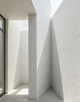 Panneaux de pierre flexibles blanc mat avec finition rainurée ultra fine, imperméables, feuilles murales en argile MCM
