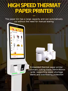 4 + 32g All-In-One Self-Service kios 32 Inch sistem POS 10 titik sentuhan kasir Supermarket untuk mal belanja fungsi SDK - Product Image 3