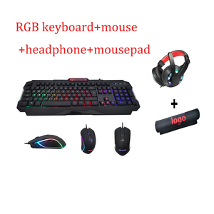 <span class=keywords><strong>Combo</strong></span> de ratón y teclado para juegos OEM de gran oferta <span class=keywords><strong>2020</strong></span> con interfaz USB que incluye auriculares y alfombrilla de ratón - Product Image 2