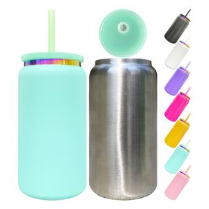 Custom logo Rainbow Plated Underneath Powder Coated Colored Stainless Steel Vacuum Insulated <b>Double</b> <b>Walled</b> 16oz Can Cups - Product Image 3