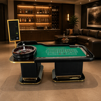 Table de jeu de roulette de luxe moderne BBY, armoire en bois massif, garniture métallique, divertissement personnalisé pour clubs, hôtels, lieux de divertissement, 6-8 joueurs