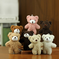 Jolie peluche d'ours, accessoires vestimentaires, pendentif, porte-clés, ornement pour mariage, petit cadeau, emballage en sac en filet