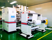 Machine de découpe et de rembobinage à grande vitesse à 4 axes pour papier, film PET, film PP, rouleaux jumbo, automatique, 1300 mm, contrôle PLC, servomoteur, engrenage JCD