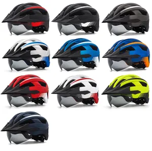 2023 Factory Hot Sale High Quality Helmet For Bike Cycling Helmet Road Bike Helmet With Visor Goggles