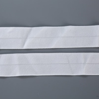 Bande élastique en nylon de 2 cm, couleur unie, douce, avec bordure repliée, pour poignets de veste et bandes de manches, usage pour vêtements de protection solaire