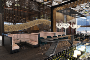 Arredi di lusso con Bar narghilè cucina raffinata ristorante idee di ristrutturazione completa bevande mobili da Bar Set Design - Product Image 3