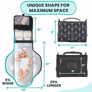Popok poliester portabel stasiun Penggantian tahan air dapat dilipat untuk bayi baru lahir perjalanan bayi Registry Cari Item - Product Image 2