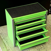 Mini boîte à outils verte à 5 tiroirs, rangement pratique pour les petits outils et équipements