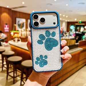 เคสโทรศัพท์ลายอุ้งเท้าแพนด้าสุดน่ารัก วัสดุ TPU สำหรับ iPhone 17 16 15 14 13 12 11 Pro Max Plus 16E 17air  แบบมีกลิตเตอร์ ป้องกันอย่างดี - Product Image 5
