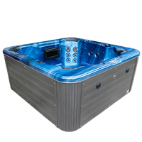 Meilleures ventes : Bain à remous gonflable autoportant en acrylique pour 6 personnes, pour spa extérieur, design moderne, fonction de massage, prix abordable