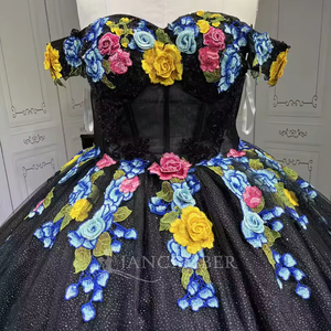 Vestidos de Quinceañera Lsmu146 Rosa, Vestidos de 15 Años en Color Morado Verde, Vestidos de Gala, Vestidos de Jancember - Product Image 4