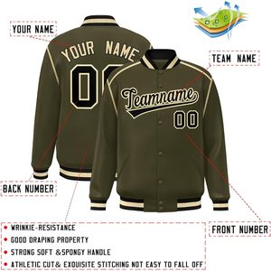 Customizable Baseball Bomber Jacket for Men Women & Youth-Casual Letterman Style with Personalized Logo/Text Free Customization - Product Image 4