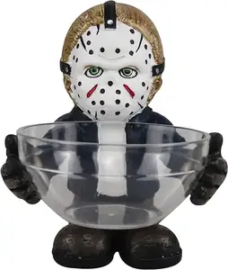 Kunden spezifische Halloween Candy Bowl Halter Horror Resin Movie Gnome Poly resin Clown Candy Holder Container