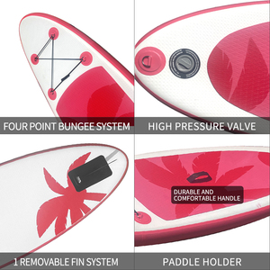 China Factory Custom Inflatable <strong>Stand</strong>-Up <strong>Paddle</strong> Board (320*80*15cm) <strong>Red</strong> White EVA/PVC Material All Accessories Lakes Rivers - Product Image 3
