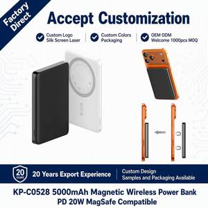 Banco de Energía Inalámbrico Magnético Ukalun de 5000 mAh, OEM ODM con Logotipo Personalizado, 15 W PD 20 W Tipo-C, Directo de Fábrica, MOQ de 1000 Piezas - Product Image 1