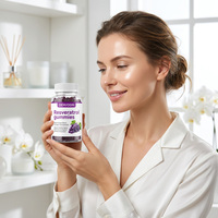 OEM ODM Resveratrol Gummies voor cardiovasculaire ondersteuning, gezonde bloedsomloop en hartgezondheid, anti-aging antioxidant supplement
