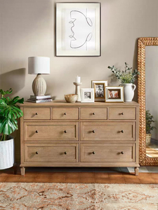 Прикроватный шкаф-комод в американском деревенском стиле из массива дерева с восемью ящиками, туалетный столик для спальни в стиле французского люксового отеля, Шанхай - Product Image 3