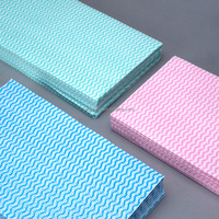 Chiffon non tissé en viscose et polyester WIPESTAR, chiffon de cuisine uni, lingettes jetables ondulées pour le nettoyage de la cuisine