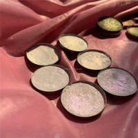 Palette de maquillage cosmétique à marque privée, sans logo, avec fard à paupières unique rond de 26 mm, effet caméléon duo-chrome, emballage magnétique