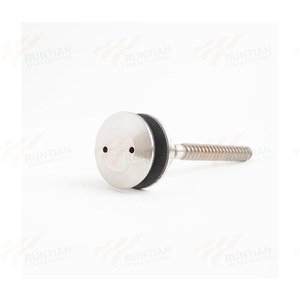 ที่หนีบกระจกราคาโรงงาน 15 นิ้วราวบันไดในร่มสีดํากระจกกันกระแทกเว้นระยะสําหรับระเบียง - Product Image 2