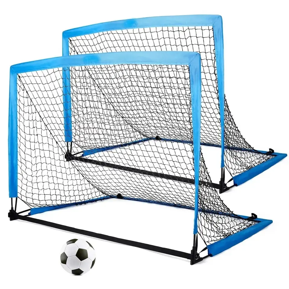 Jaring Gawang Sepak Bola Portabel Lipat Profesional Mini untuk Latihan Anak-anak