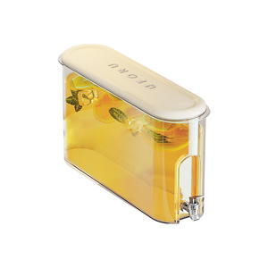 Uforu Drink <b>Dispenser</b> 4L With Faucet Food Grade Plastic Rectangle Shape For Juice Refrigerator Use - Product Image 1