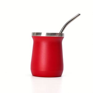 Taza de Mate de Acero Inoxidable de 240 ml, Superficie Mate, Reutilizable, para Uso Diario, Venta al Por Mayor - Product Image 1