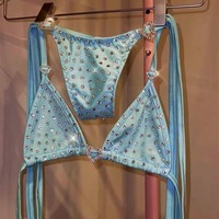 Huili Luxe Micro Bikini Set Voor Vrouwen Oem Hoge Kwaliteit Designer Badkleding Custom Kralen Twee Stukken Steentjes Luipaard Print