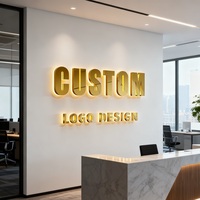 Enseigne lumineuse LED personnalisée en acier inoxydable pour magasin, logo d'entreprise, enseigne extérieure, lettres 3D, rétroéclairée