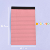 Libreta de Papel A5 Ligera en Espiral, Planificador con Rayas, con Franja Superior Negra, 50 Hojas, Libreta de Papel Plegable