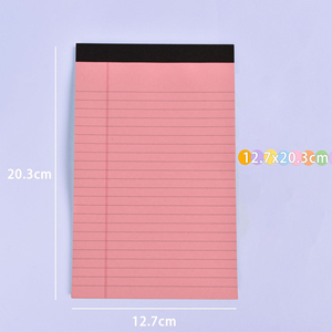 Lightweight Spiral <b>A5</b> Paper Notebook Planners Lined <b>Notepad</b> With Black Top Strip 50 Sheets Folded Leaflet Paper Notebook - Product Image 5