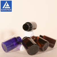 Sunripack Capsule PET Bouteille plastique 37/400 col 150ml/120ml/100ml avec bouchon à vis pour pilules et comprimés de médicaments liquides