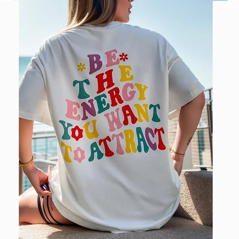 निर्माता थोक ढीला फिट देवियों शर्ट कस्टम लोगो महिलाओं लड़कियों के लिए Oversized टी शर्ट नरम 100% कपास Tshirt