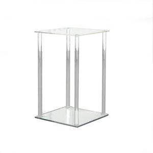 <span class=keywords><strong>Colonne</strong></span> de mariage avec base miroir, vase à fleurs en acrylique transparent de 16 pouces - Product Image 3