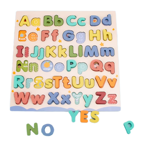 Blocs de puzzle en alphabet <span class=keywords><strong>anglais</strong></span> 3D - Lettres majuscules et minuscules, jouets éducatifs pour garçons et filles - Product Image 1