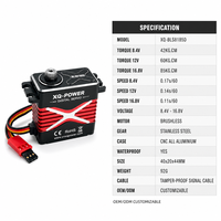 Servomoteurs à vendre XQ-POWER XQ-BLS8185D 85kg Servomoteur numérique sans balais à couple élevé, étanche, engrenages métalliques 16.8V pour robot et voiture RC