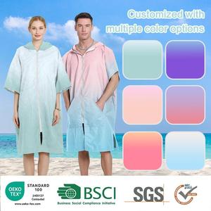 Albornoz de Secado Rápido con Capucha y Cremallera, Unisex, Estilo Capa de Surf, Multifuncional, con Opción de Impresión de Logotipo, Novedad 2026 - Product Image 6