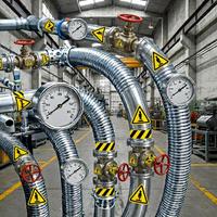 Tuyau flexible métallique double tressé sur mesure en SS316L, 5 pouces, fileté BSP PN16, pour usine pharmaceutique, directement de l'usine