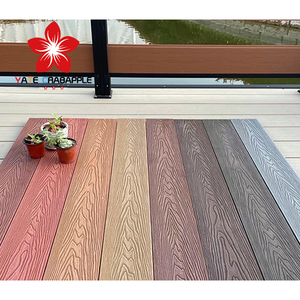 UV-estabilizado WPC exterior quadrado madeira-plástico <span class=keywords><strong>Decking</strong></span> antiderrapante impermeável anti-corrosão jardim de duas cores ecológico - Product Image 4