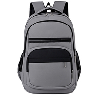 Sac à dos unisexe grande capacité pour ordinateur portable, idéal pour les étudiants (école, université), style tendance, en tissu polyester imperméable