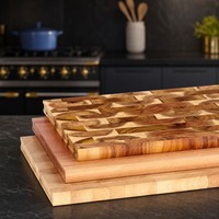 Book Cutting Board Set of 3 with Stand-The Cutting Board Library, Solid Wood Book-Shaped Boards for Serving and Display