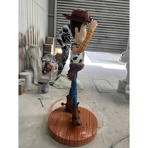 Vente d'usine : Statue grandeur nature Buzz <span class=keywords><strong>Woody</strong></span> en fibre <span class=keywords><strong>de</strong></span> verre, décoration <span class=keywords><strong>de</strong></span> fête d'anniversaire Toy Story, sculpture en résine pour enfants, Noël - Product Image 6