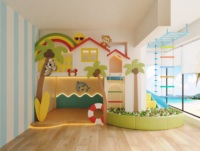 Lit superposé de luxe avec toboggan, lit mezzanine double insonorisé pour hôtel de villégiature et gîte