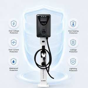 สถานีชาร์จรถยนต์ไฟฟ้าแบบตั้งพื้น พร้อมจอ LCD ระบบ RFID สำหรับบ้าน ที่จอดรถเชิงพาณิชย์ และอุปกรณ์ชาร์จรถยนต์ไฟฟ้า - Product Image 6