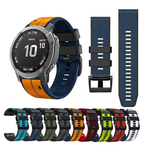 Bracelet en silicone Correa 22mm 26mm pour <span class=keywords><strong>Garmin</strong></span> <span class=keywords><strong>Tactix</strong></span> <span class=keywords><strong>7</strong></span> Pro Smartwatch Bracelets de montre à dégagement rapide pour <span class=keywords><strong>Garmin</strong></span> Fenix <span class=keywords><strong>7</strong></span> 7X - Product Image 1