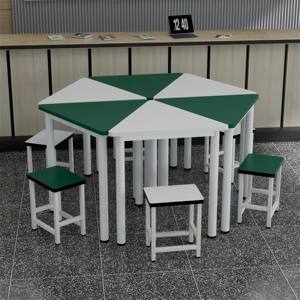 Mesa de Combinación para Lectura y Entrenamiento <span class=keywords><strong>Primaria</strong></span> y Secundaria, Mesa de Consultoría Psicológica, Escritorio de Estudio Escolar, Mesa de Reuniones de Capacitación - Product Image 3