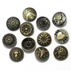 カスタムアンティークエンボスメタルスナップボタンブロンズプレススタッドデニムジャケット革服ロゴ卸売 - Product Image 3