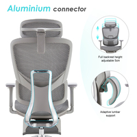 B2B Vente en gros en vrac Fauteuil inclinable confortable et inclinable personnalisé Support lombaire en maille Chaise de bureau ergonomique avec repose-pieds